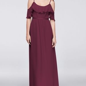 Davids Bridal Cold Shoulder Bridesmaid Dress